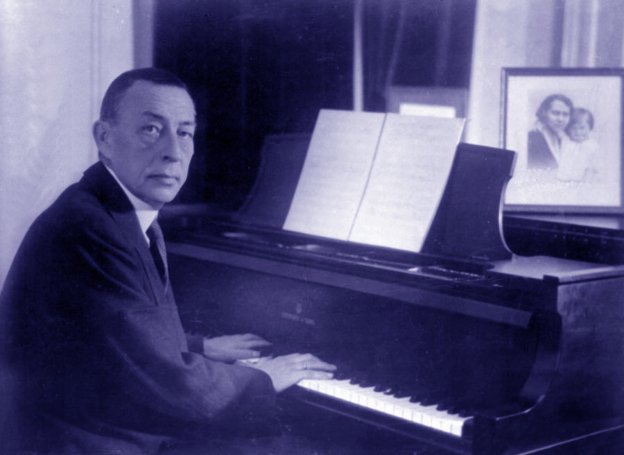 Rachmaninov playing his Steinway grand piano