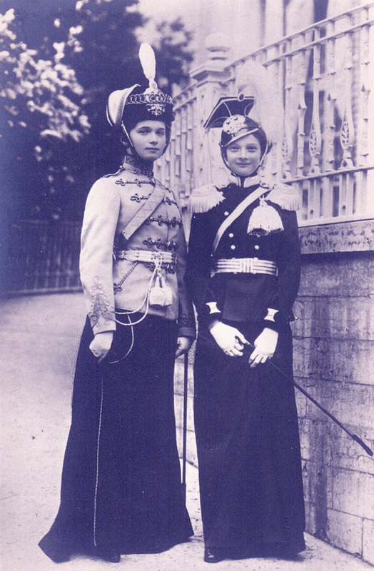 Olga & Tatiana as Colonels of their Regiments